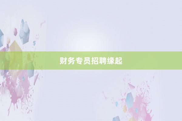 财务专员招聘缘起